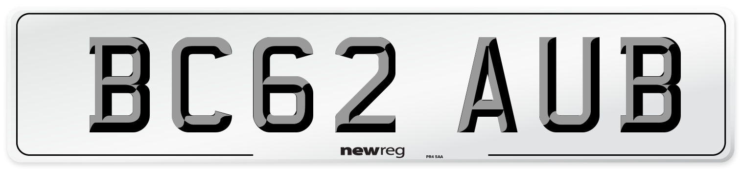 BC62 AUB Number Plate from New Reg